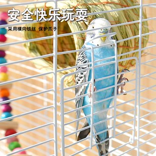 鹦鹉鸟笼虎皮玄风别墅笼亚克力透明观赏笼鹦鹉专用家用大号鸟笼子