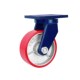 超重型加厚蓝支架万向脚轮载重1吨4寸5寸6寸8寸铁芯聚氨酯pu轮