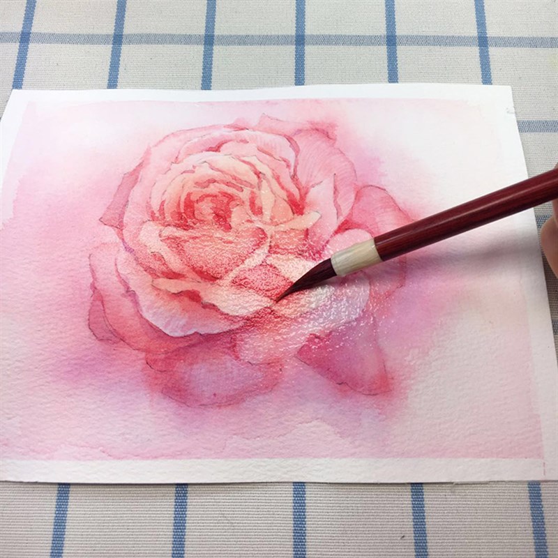 和雅轩婉思 插画水彩手绘国画工笔画笔 狼毫兔毫手工小楷兼毫毛笔