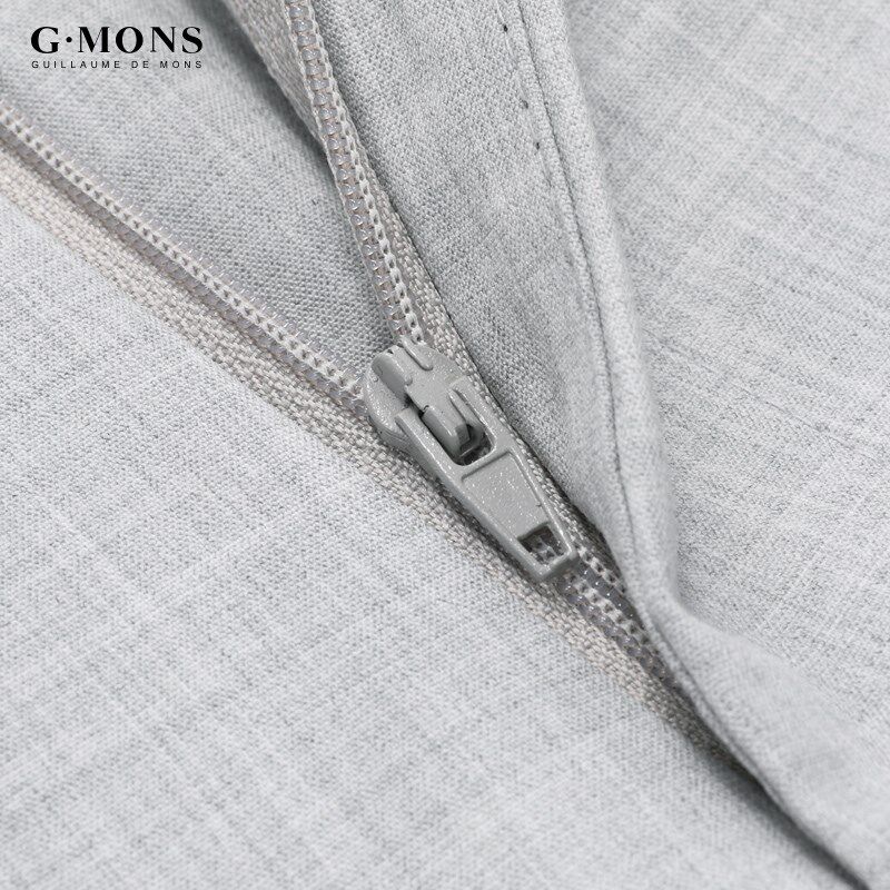 吉约蒙男士西裤浅灰色商务正装直筒修身垂感春秋时尚西服西装裤子