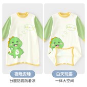 婴儿睡袋春秋款 通用 宝宝睡袍纯棉防惊跳睡裙新生儿分腿防踢被四季