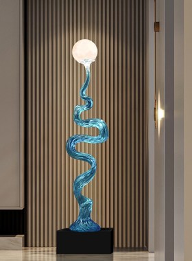 轻奢风生水起高档艺术雕塑摆件玄关入户进门入门装饰品高级感