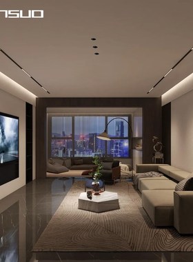 3.0预埋磁吸轨道灯客厅无边框射灯嵌入式无主灯商业照明餐厅射灯