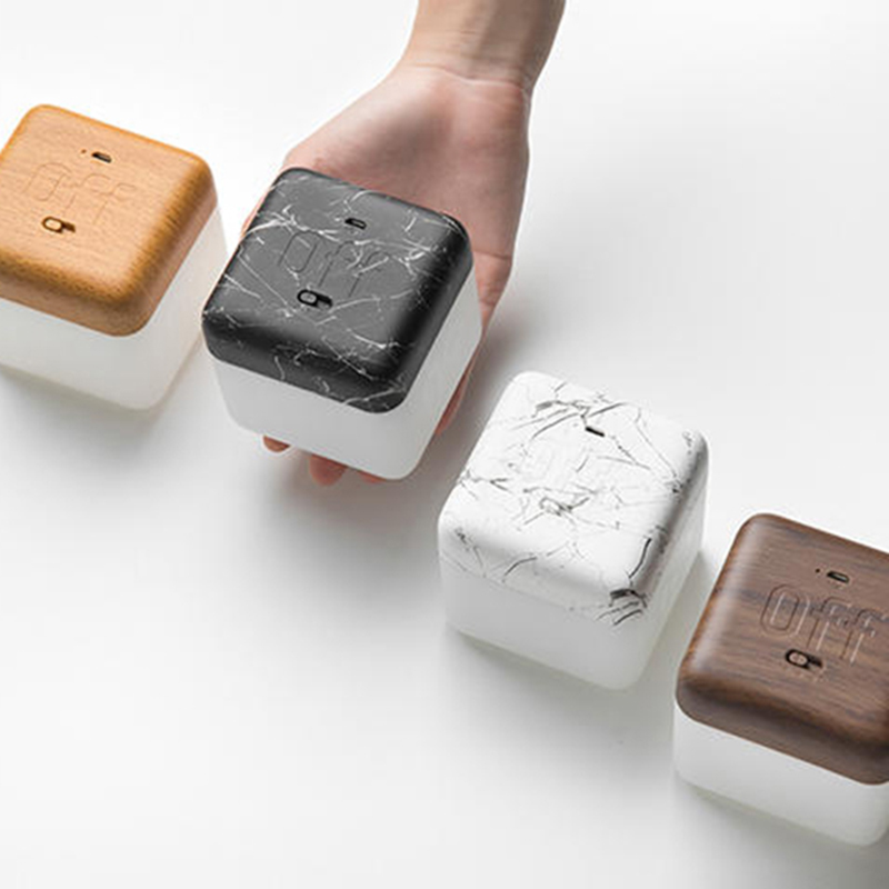 HBK翻转定时小夜灯创意魔方伴睡灯USB充电卧室亲子LED节能礼物