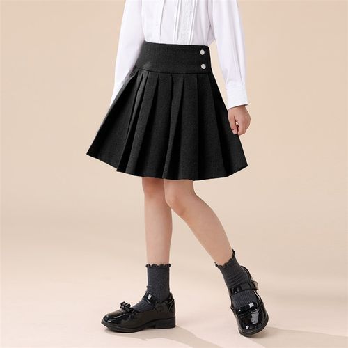 女童百褶裙春秋新款中大童学院风半身裙抗皱裙子小学生JK短裙套装