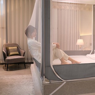 蚊帐家用2025新款135x190床蚊帐回底全底可选1米35床防尘防摔蚊帐