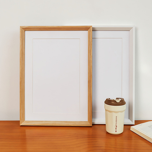 实木相框空框带有机玻璃挂墙画框装裱定制拼图裱框架a4A3展示4开
