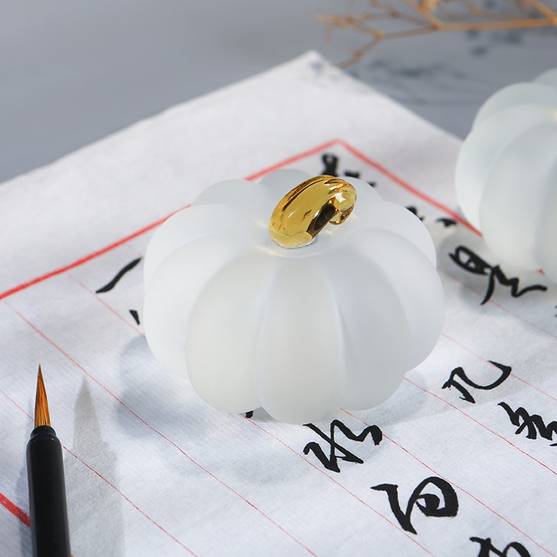 檀烨轩南瓜琉璃镇尺毛笔书法专用镇纸初学者学生文房压宣纸压书神