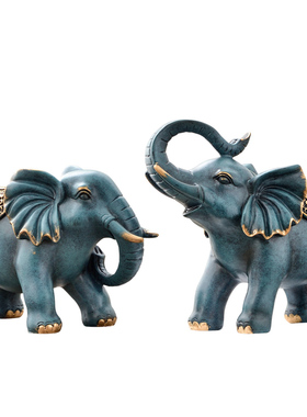 家居饰品大象摆件客厅酒柜桌面小装饰品玄关招财欧式乔迁新房礼品