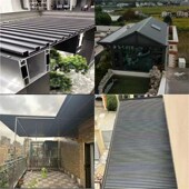 铝合金屋顶瓦双层长城波浪板雨棚阳光房防晒凉亭装 饰隔热铝瓦铝材