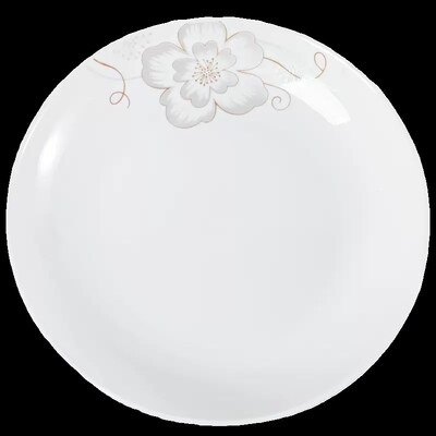 10只盘子19.6元家用陶瓷菜盘北欧风格简约圆形炒菜碟子深盘餐盘