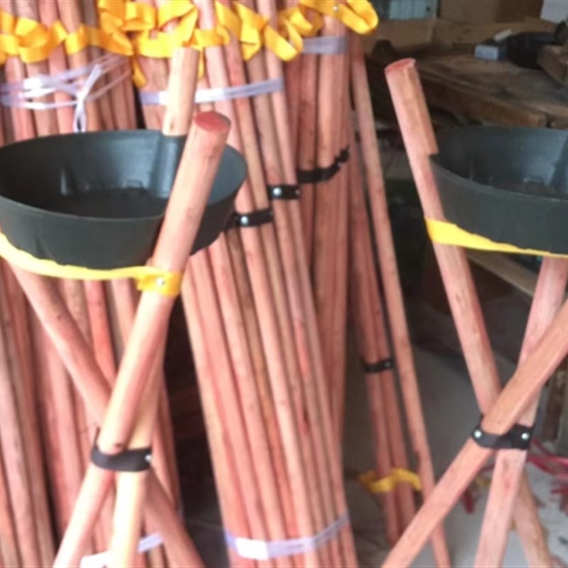 加高开业花篮实木三脚架黑原木色开张三角支架大麦气球木架子花篮