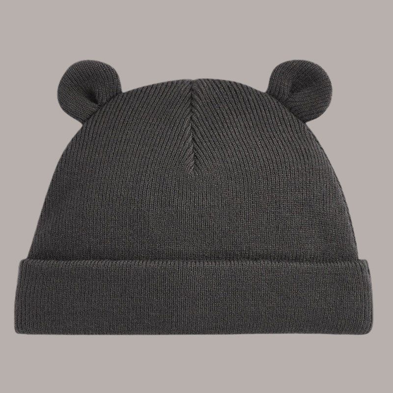 英国NEXT婴儿罗纹帽男宝宝1秋冬款护耳防风新生儿男童3个月针织帽