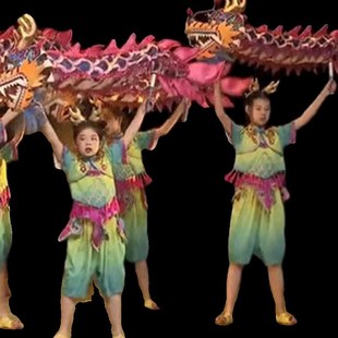 龙的传人舞蹈表演服元旦喜庆舞龙道具小龙女演出服舞狮舞龙服装童