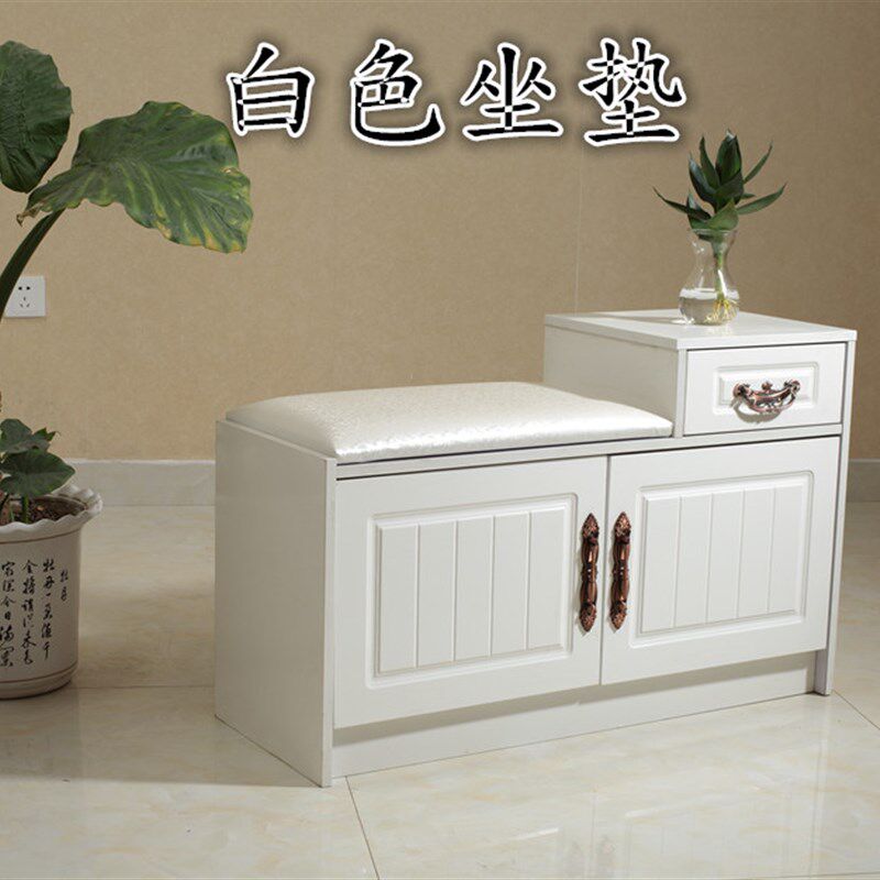 门口家用换鞋凳欧式白色简约储物鞋柜进门玄关穿鞋的凳鞋柜沙发凳