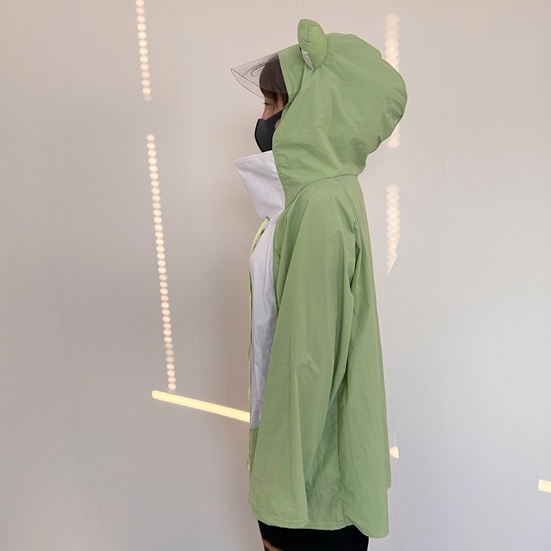 优趣优品  可爱卡通可外穿青蛙防晒服 冲锋衣 雨衣 卫衣
