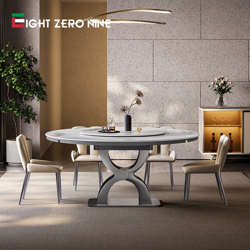 岩板餐桌方圆两用伸缩多功能隐形电磁炉家用小户型加厚不锈钢餐桌,住宅家具,岩板餐桌,淘宝优惠券,粉丝福利购,淘宝优惠卷