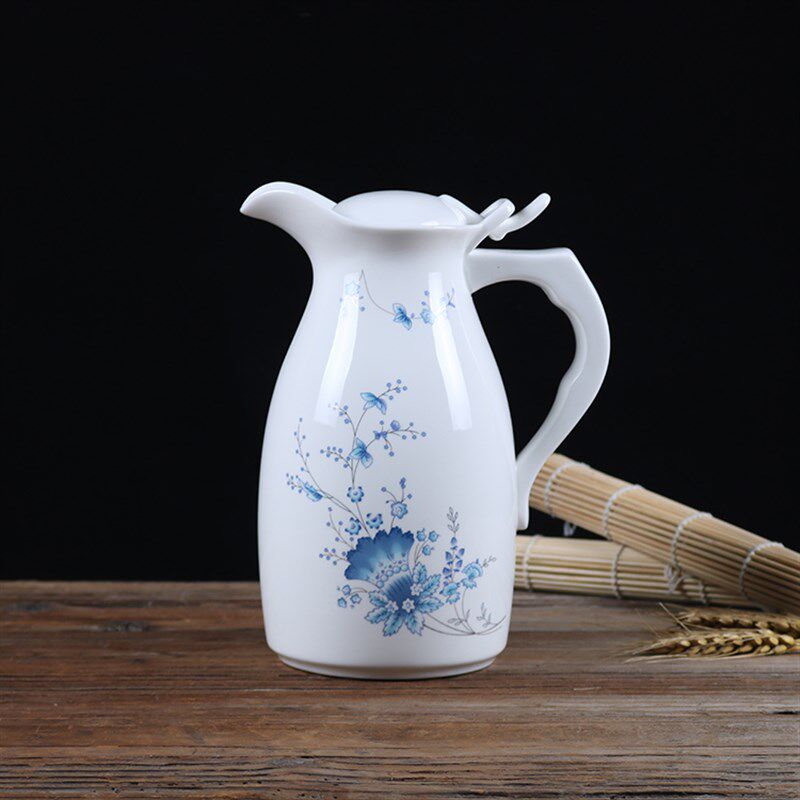 水壶水具水壶耐热大号家用餐厅陶瓷凉水瓷器青花瓷冷热冷水泡茶壶