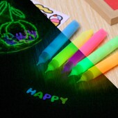彩色3d立体勾线笔diy手绘夜发光玻璃丙烯颜料儿童手工作 荧光