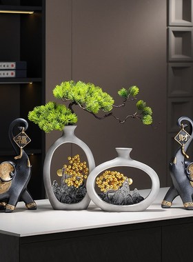 新中式博古架酒柜装饰品客厅茶几家居摆设高档摆件乔迁新居礼品