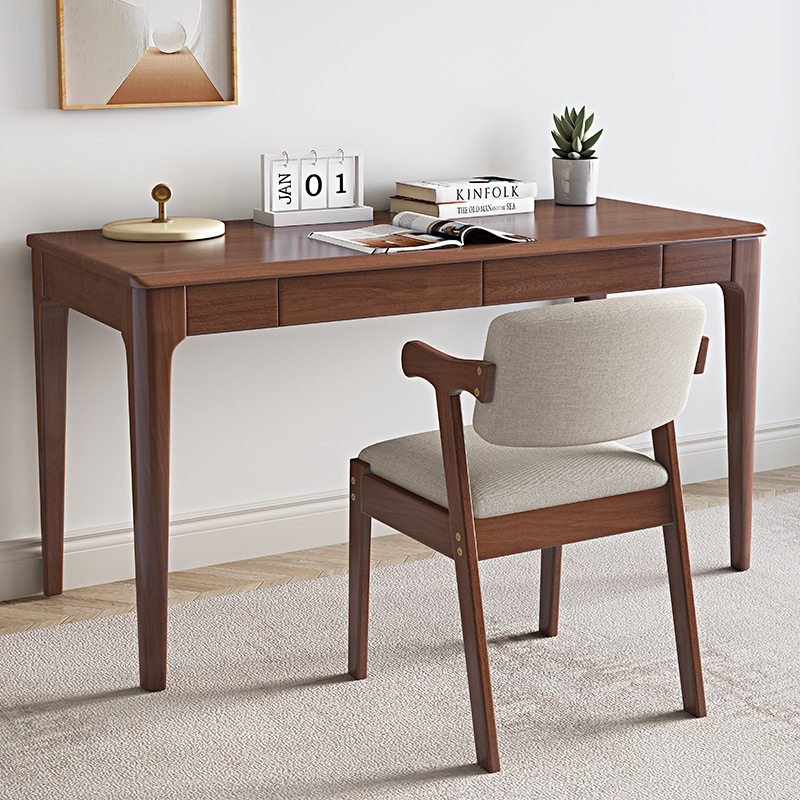 全实木小书桌学生卧室写字台简约胡桃色办公桌书房家用北欧电脑桌,住宅家具,电脑桌,淘宝优惠券,粉丝福利购,淘宝优惠卷