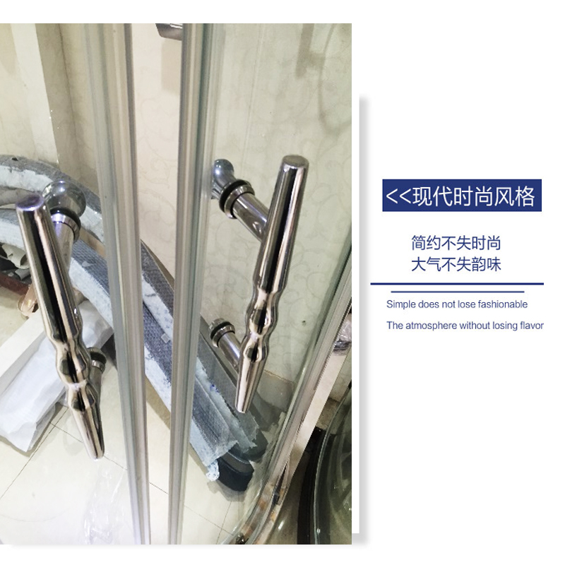 淋浴房把手浴室玻璃门不锈钢卫生间移门拉手门把手 145mm孔距