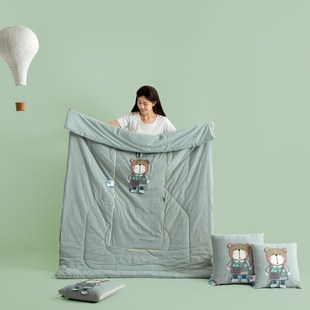 全棉 手提式 抱枕被子两用2025新款午睡毯子二合一车载靠枕枕头被