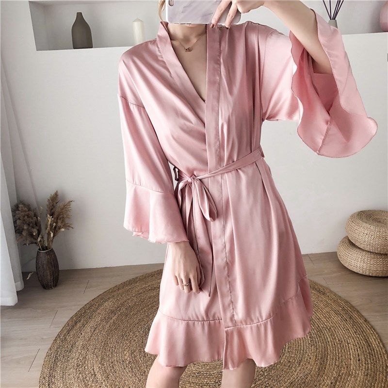 春秋季仿丝吊带睡裙睡袍性感丝绸睡衣女秋冬款两件套装长袖薄款夏,女士内衣/男士内衣/家居服,睡衣/家居服套装,淘宝优惠券,粉丝福利购,淘宝优惠卷