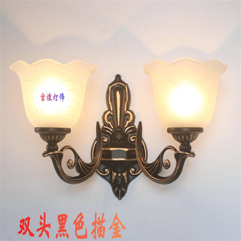 欧式壁灯客厅背景墙壁灯卧室床头灯镜前灯楼梯过道单头灯美式壁灯