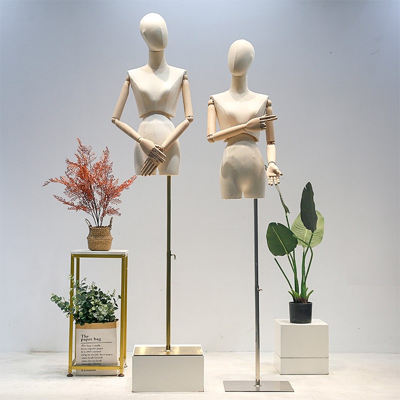 扭腰半身模特道具女全身服装店橱窗假人台女装模特人偶架子展示架