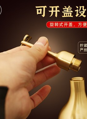 铜光面葫芦开盖空心摆件八卦挂件家居客厅卧室工艺品桌面玄关装饰