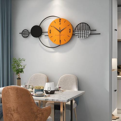 北欧现代简约钟表挂钟客厅创意个性网红时尚装饰大气静音家用时钟