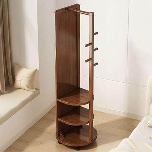 穿衣镜落地镜家用试衣镜卧室全身镜可旋转移动实木挂衣架试衣镜子