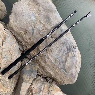 竞技碳素短节抄网杆 支架飞抄杆支架杆鲤鱼抄规格80CM变1.4米两节