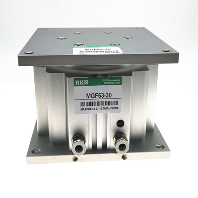 导向台式顶升气缸MGF40/63/100-100/75/50/30/25/20端台方型气缸