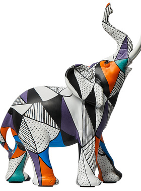 抽象艺术大象摆件高级感家居饰品客厅玄关酒柜电视柜装饰轻奢