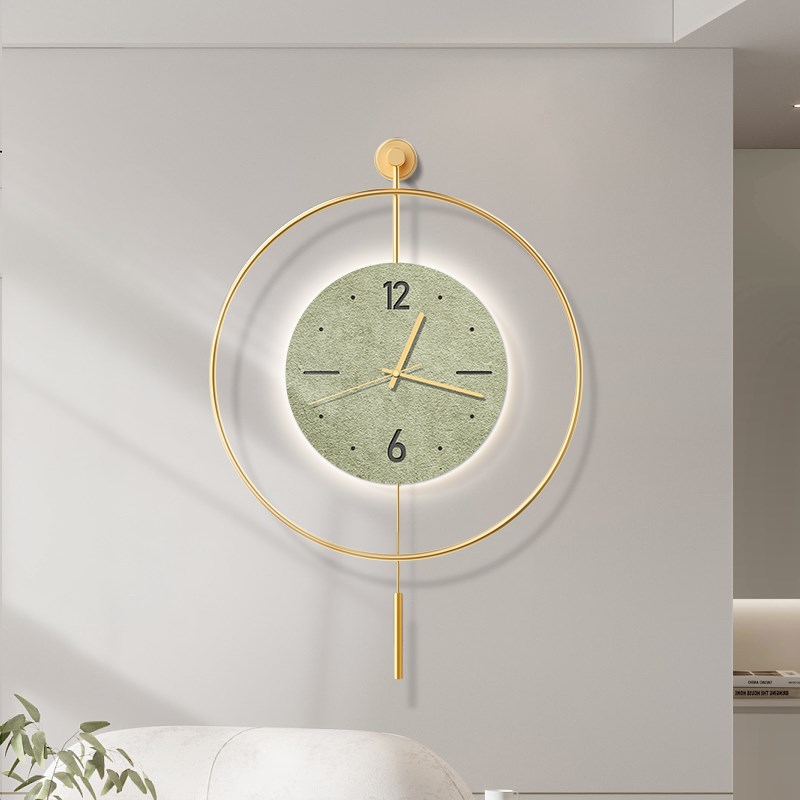 简约现代挂钟客厅极简高级感饭厅背景墙时钟挂墙创意玄关静音钟表