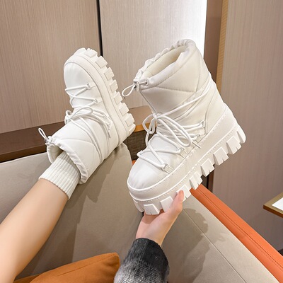 冬季厚底保暖防滑短筒雪地靴女