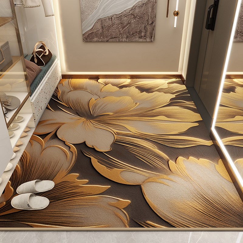 进门地垫入户门垫轻奢大门口垫子家用高端玄关地毯客厅脚垫可裁剪