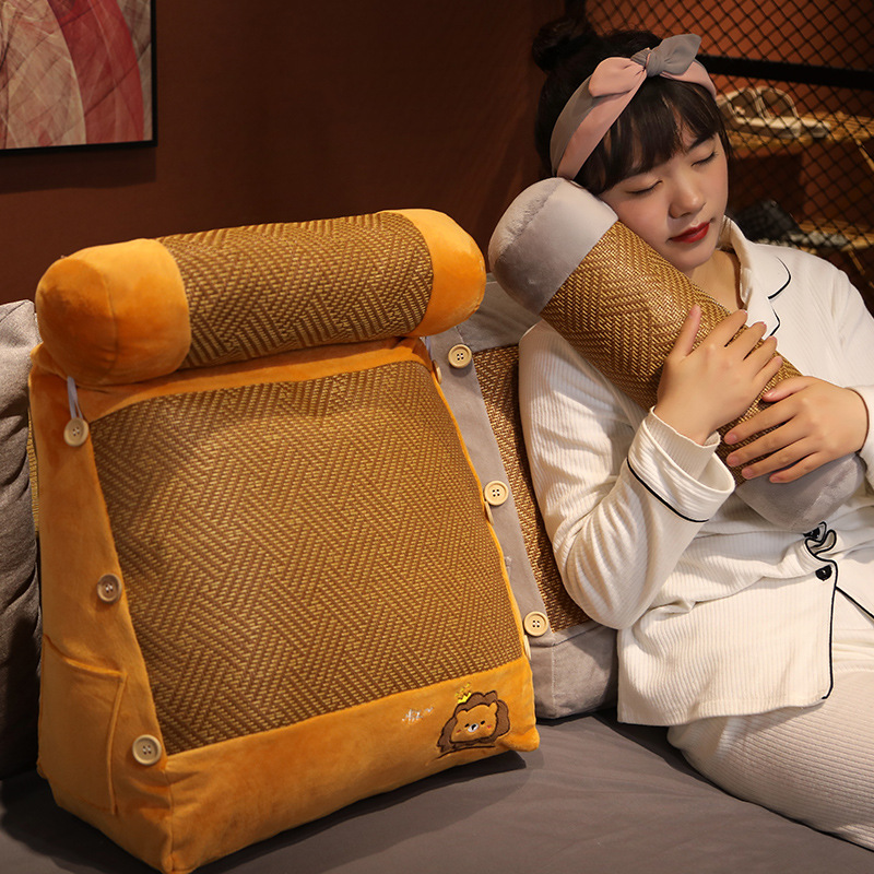 夏季三角靠枕飘窗抱枕床头靠垫靠背卧室床上沙发学生寝室可拆洗