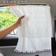车窗帘轨道儿童防晒汽车遮阳帘滑轨嵌入式 宝宝棉布加绣花纱母婴级
