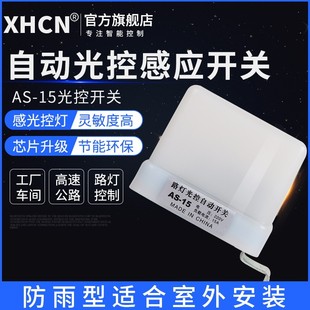 15防雨型自动光感应延时智能路灯光控开关控制器公园家用220V