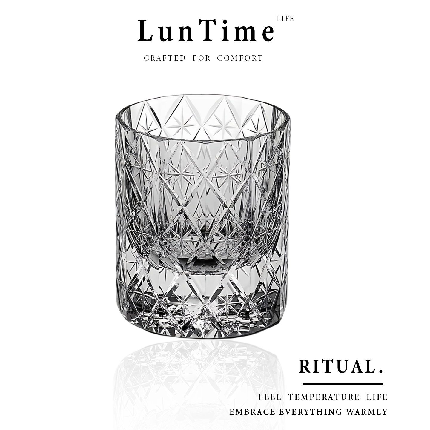 LunTime复古威士忌杯洋酒杯水晶