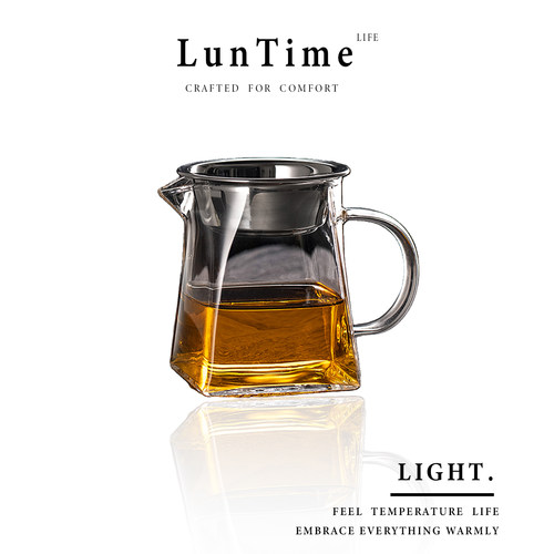 LunTime公道杯耐热玻璃花茶杯