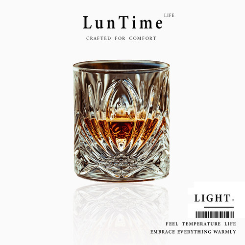 LunTime威士忌杯古典水晶玻璃