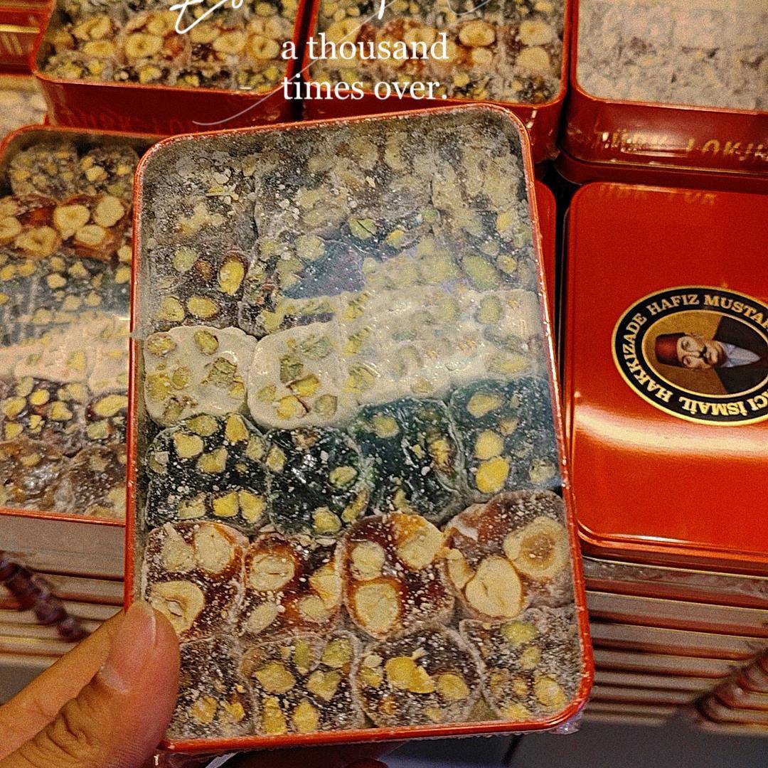 新日期现货Hafiz mustafa 1864土耳其软糖坚果仁夹心糖送原装礼袋