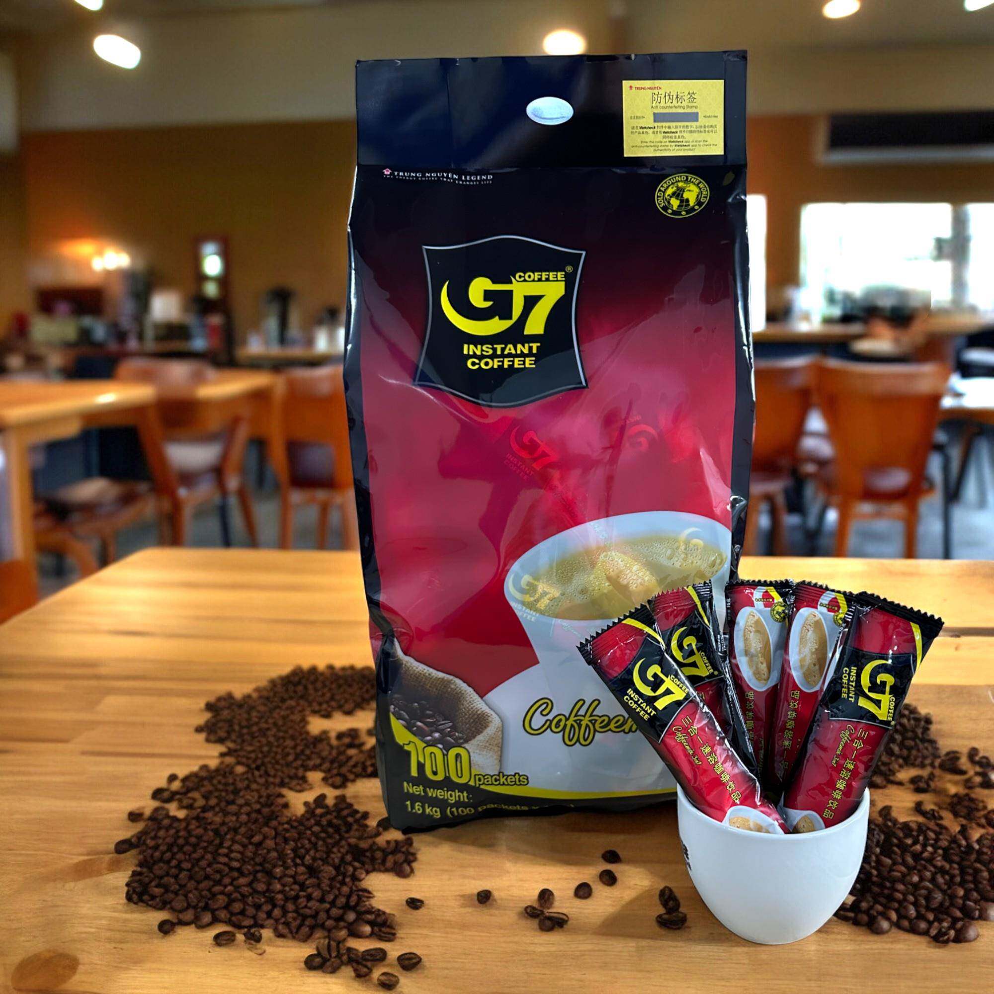 越南进口原装中原g7速溶咖啡1600g三合一咖啡100条装中文国际版