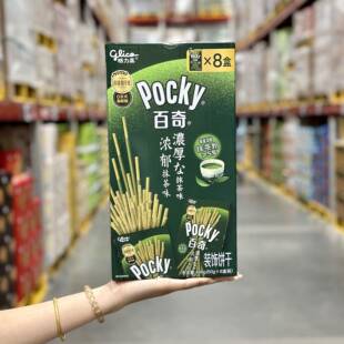 格力高Pocky百奇浓郁抹茶味饼干400g抹茶涂层饼干儿童休闲小零食