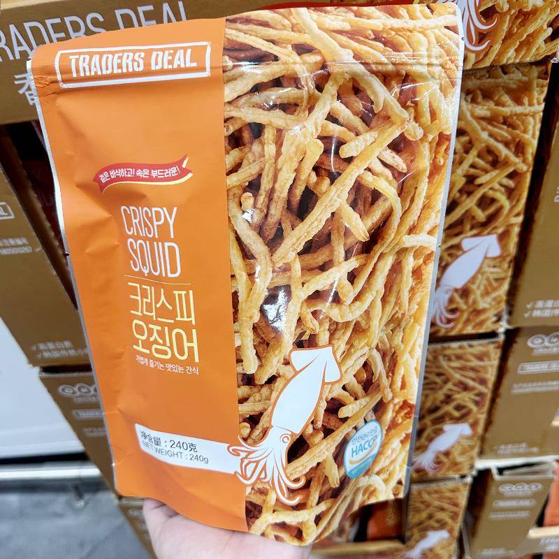 山姆代购 韩国进口Traders Deal香脆鱿鱼丝酥脆可口休闲零食 240g