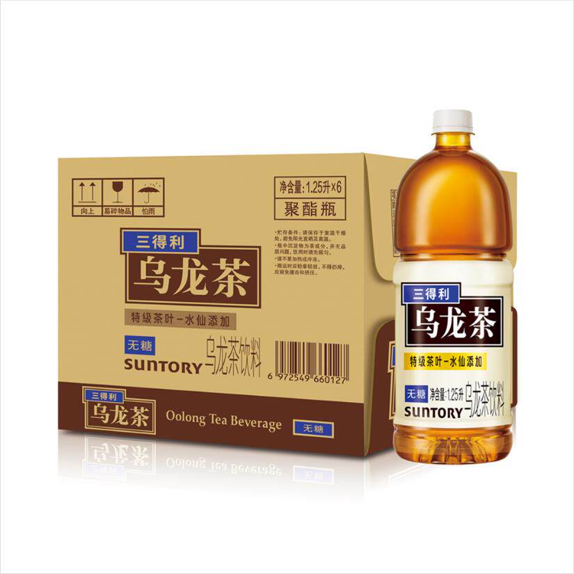 盒马代购 三得利 无糖乌龙茶饮料 1.25L*6